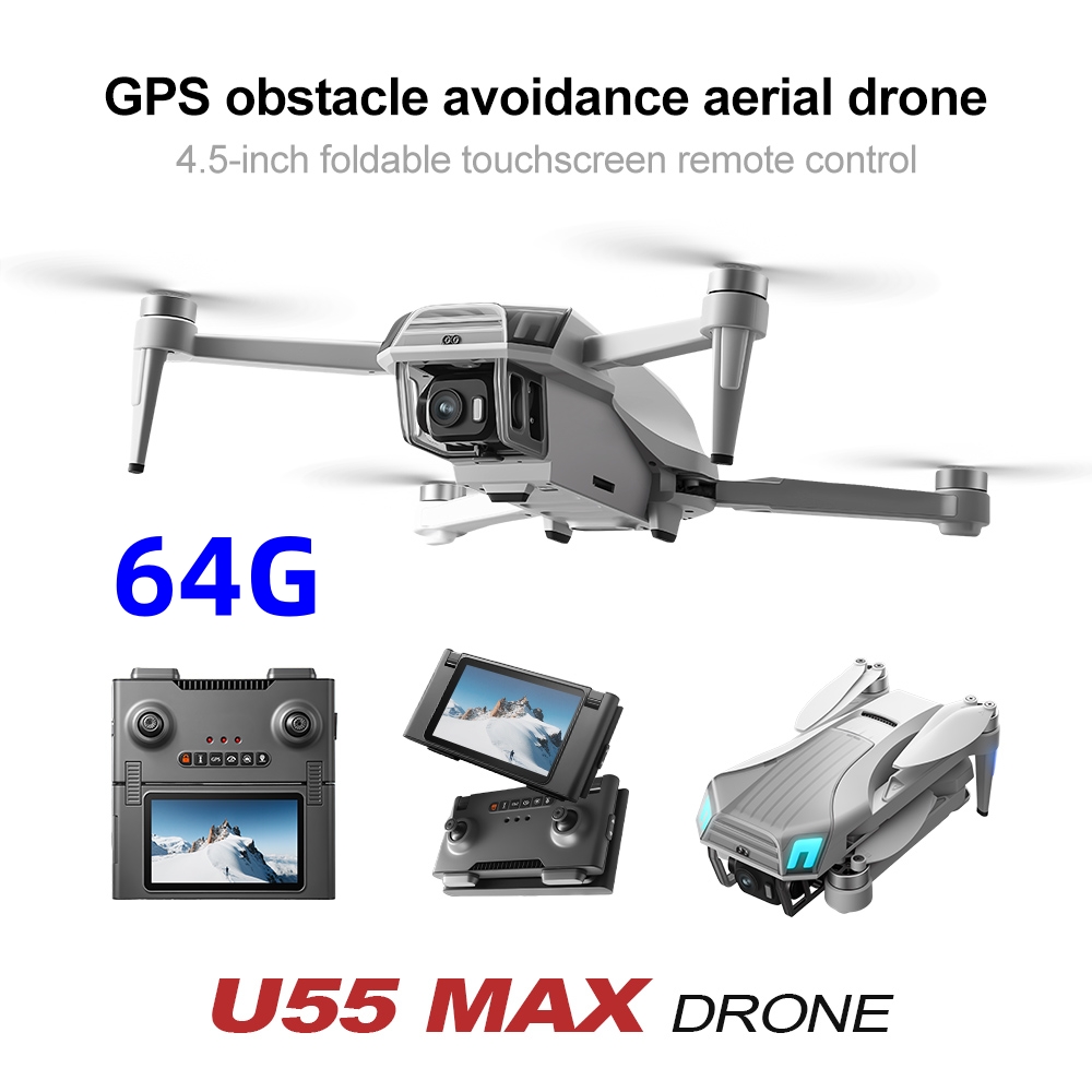 طائرة NCZOBOE U55 الاحترافية ا - مراجعة Drone Gimbal 2 Axis وسعره