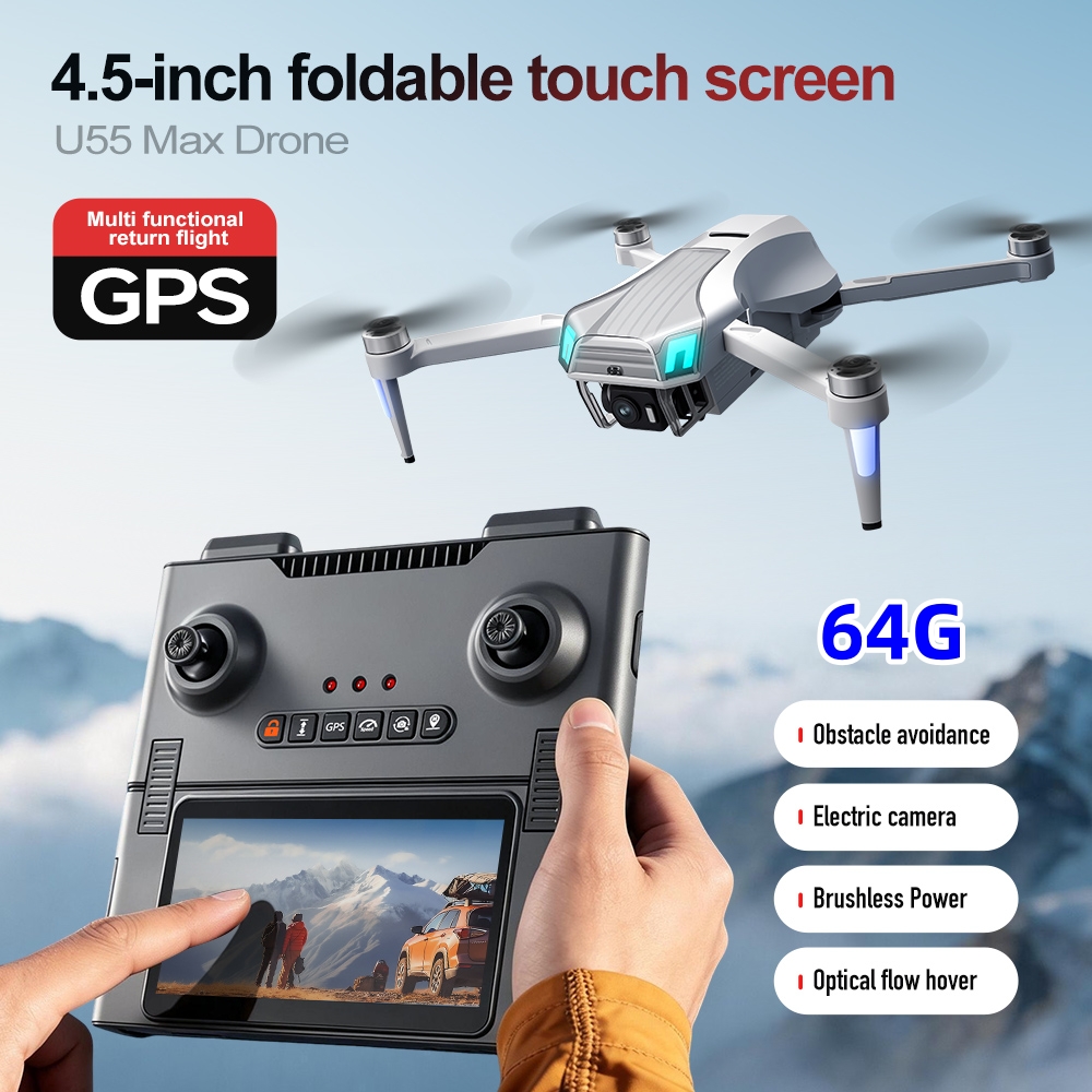 طائرة NCZOBOE U55 بدون طيار اح - مراجعة Drone Gimbal 2 Axis وسعره